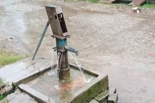 Water coming out of hand pump automatically