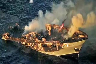 Yacht destroyed by fire off Sardinian coast