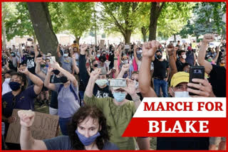 Protesters march for Blake