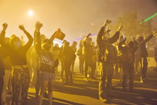 protesters in Portland