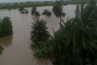 People stranded in flood waters