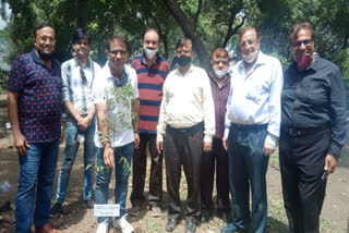 MLA Raghuvinder Shaukeen runs tree plantation drive in Udyog Nagar Industrial Area