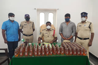 a man arrested for selling liquor illegally in chilakaluripet rural