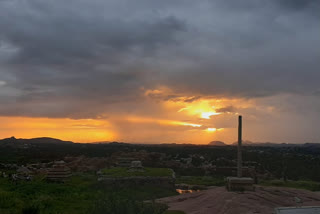 sunset in hampi today