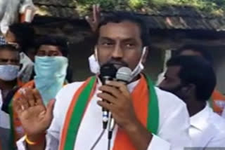 Raghunandan Rao unfurling the party flag at Kamar Palli