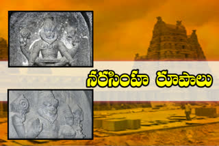 Narasimha forms in yadadri temple in yadadri bhuvanagiri district