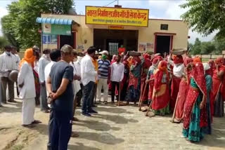 Protest of NREGA workers in Sikar