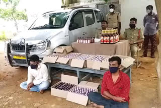 illegal transport of liquor seazed by kurnool police