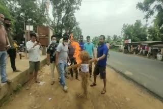 Karbi Student Protest Against Animal Husbandry Department