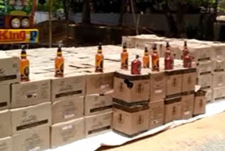 liquor bottels seized in gandrajapalle chittore district