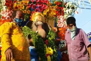 ganesh idols immersion at station ghanpur in janagan district