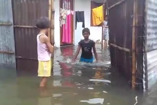 water logged in siliguri pradhannagar