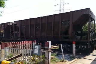 railway crossing track gate closed for constrcution