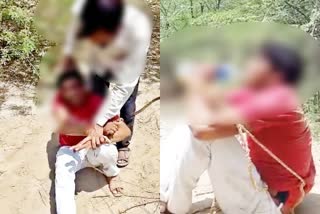 बाड़मेर की खबर  बाखासर थाना एरिया  jalore news  etv bharat news  viral video news  barmer news  waste matter  forced urination case  urination case  news of sarawana police station area  viral news  वायरल वीडियो