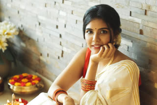 Actress Kalyani Priyadarsan Onam celebration photo shoot