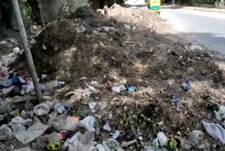 garbage lying near Qutub Minar