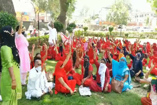 aasha workers protest in palwal