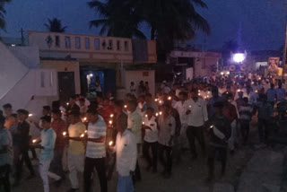 ಯೋಧ ಶಿವಾನಂದಗೆ ಕ್ಯಾಂಡಲ್ ಮಾರ್ಚ್ ಮೂಲಕ ಗೌರವ