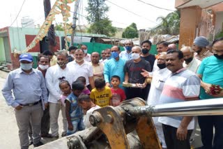 satpal singh satti inaugurates road project in una