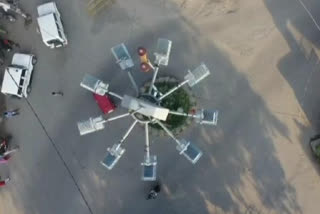 drone camera installed on Vishwakarma Chowk of Paonta Sahib to regulate the traffic system