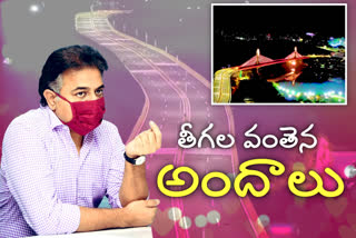 ktr tweeted a video about durgam cheruvu bridge Beauties