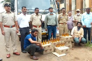 Illicit liquor transport in belagavi