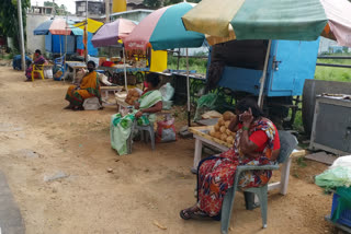 distressed traders among tourists visiting world famous Hampi