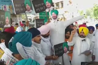 Shiromani akali dal protest in amritsar