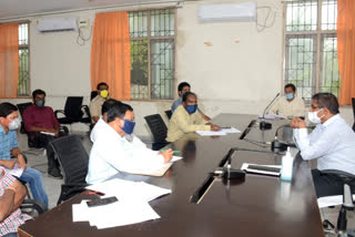 medak collector review with officials on ryth vedikas