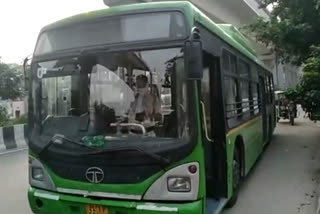 DTC bus crushed a person near Jahangirpuri metro station