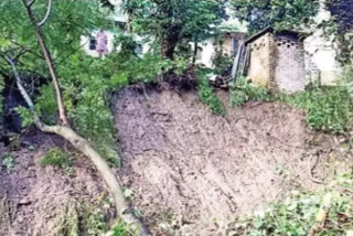 Landslides increased risk of houses falling due to rain in Bhoranj