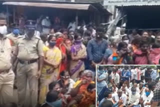 flood affected area villagers agitation