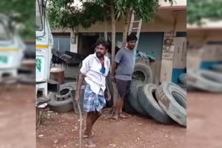 innocent man beaten pretext of stealing cement bags