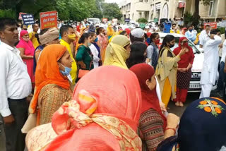 pti teachers protest in panchkula