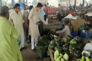 bahadurgarh vegetable market opened after five months