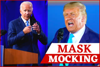 Trump mocks the way Biden wears his mask