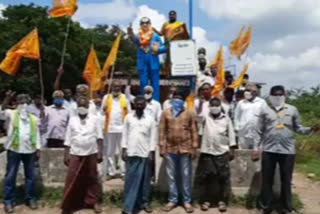 tdp protest against attacks on daliths