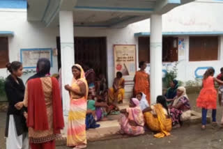 Villagers sitting on strike