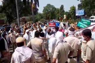 PTI teachers protest in bhiwani