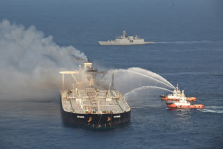 Ship catches fire near Visakhapatnam port