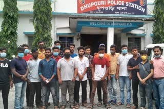 drama to take arrested ABVP supporters to court in jalpaiguri