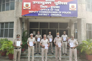 Dwarka Special staff team honored with citation and reward by DCP