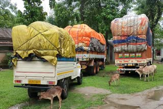 Bagribari police seized illegal tobacco truck