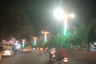 Bellampalli glowing with LED strip lighting