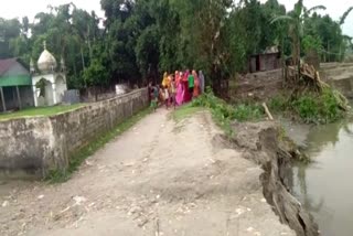 River Erosion At Dhuburi