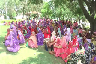 anganwadi workers protest in sirsa