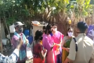 women commision chairperson vasireddy padma visits dalit family which was burnt in krishna district