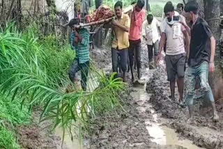 People take patients with the help of mud in the mud