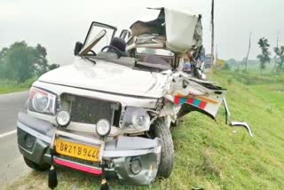 4 people died in a road accident in nalanda