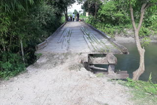 Broken Bridge deprive area in Chirang assam etv bharat news